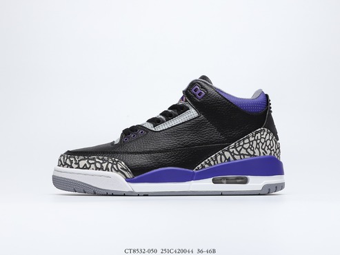 Air Jordan 3 rétro
Black Court violet CT8532-050