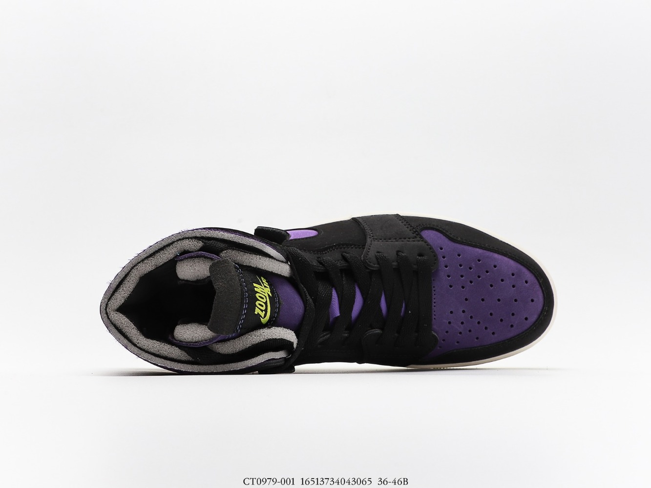 Air Jordan 1 High Zoom Air CMFT
Black Court Purple Lemon Venom  CT0979-001