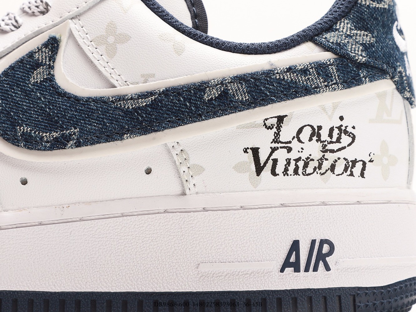 Louis Vuitton x Nike Air 1 07 pilot (eine spezialeinheit für weiße/marine/Vuitton) (daily 9868-600