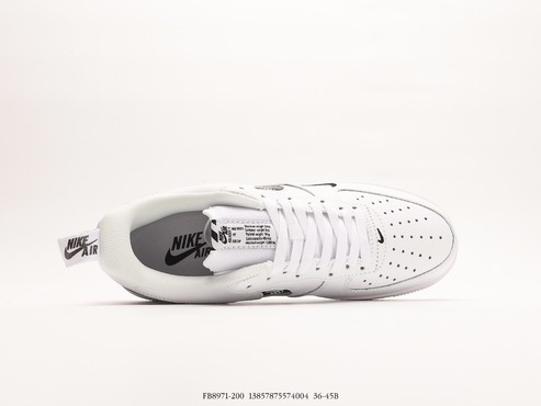 Nike Air Force 1 07 LV8 Low Premium «Cut Out/White/Black Mini Swoosh» _FB8971-200 (en inglés)