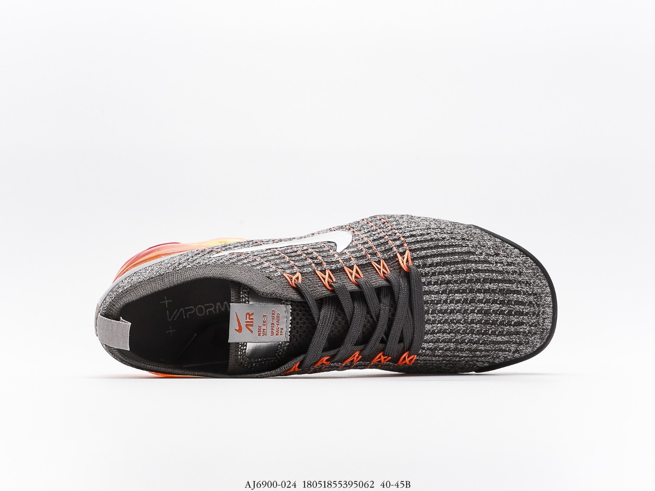 Nike Air VaporMax Flyknit 3 Dark Grey Total Orange_AJ6900-024
